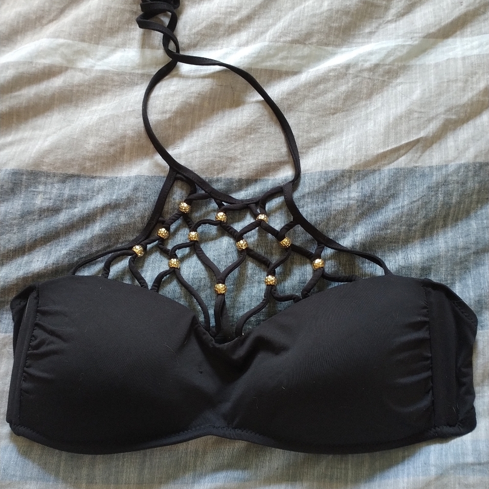 Black Halter Bikini Top🤿👙